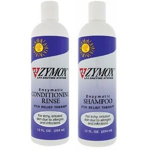 zymox Itch Alivio de 12oz Champú y 12oz acondicionado Rinse Bundle, tanto con Vitamina D3