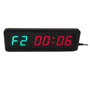 btbsign 1.5" LED temporizador de intervalos casa, cochera Tabata entrenamiento de fitness Count Up/Down cronómetro verde