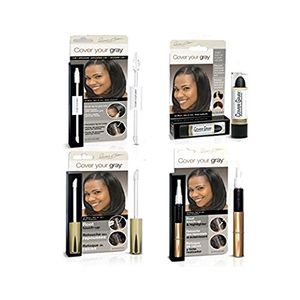 Cubre tus raíces pelo retoque megapack 4 piezas conjunto negro azabache