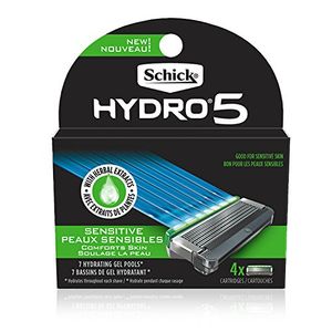 El repuesto para hoja de afeitar Schick Hydro Sense Sensitive para hombre con gel sensible incluye 4 recambios para hojas de afeitar