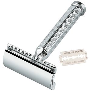 Merkur - Navaja De Seguridad De Doble Filo, 3 Piezas, Cro...