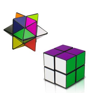 Magic Star cubeta, shonco 2 en 1 Combo infinity Cube Toy Transforming geométrica rompecabezas 3d Asamblea Fidget estrés Alivio de la Ansiedad Magic Pu
