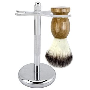 CCbeauty Razor Stand and Brush Set Shaving Razor Stand Badger Hair Brocha de afeitar para hombres (Stand Brush)
