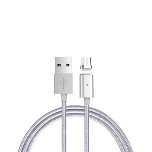 Cable USB Micro magnético, Nylon trenzado datos cargador carga con conector metálico LED indicador luminoso para Samsung Galaxy borde S7/S7 S6/borde/S