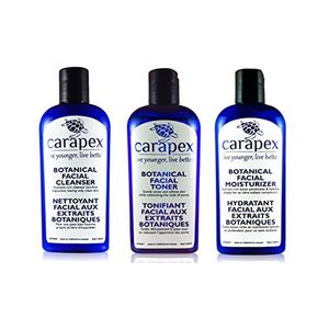 Carapex botánico kit de tratamiento facial para el cuidado facial para la piel sensible para hombres y mujeres