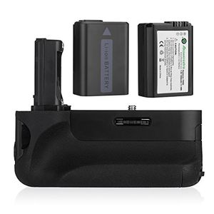 Powerextra VGC1EM Battery Grip Mas 2Pack de alta capacidad 1500mAh NPFW50 Battery Replacements para Sony Alpha A7  A7S  A7R Cámara digital SLR