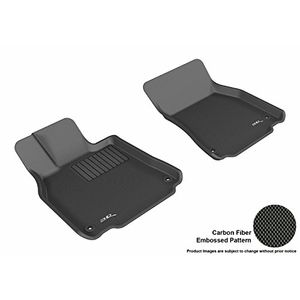 3D MAXpider Front Row Custom Fit Alfombra de piso AllWeather para ciertos modelos Lexus LS460LS460L Kagu Rubber Black