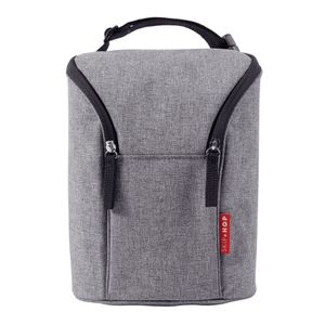Skip Hop grab-and-go Insulated doble botella bolsa, Heather Gris