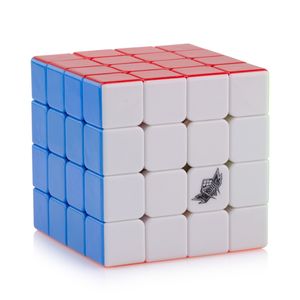 D-fantix Cyclone Boys 4x4 cubeta con velocidad sin calcomanías, versión mejorada, cubo mágico rompecabezas suave 2.36 pulgadas