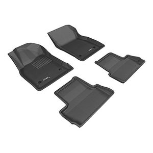 3D MAXpider Complete Set Alfombra de piso AllWeather para ciertos modelos Buick Verano Kagu Rubber Black