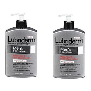 Lubriderm lubriderm 3 in1 loción el cuerpo de los hombres cara y postshave loción sin perfume 16 fl oz pack de 2