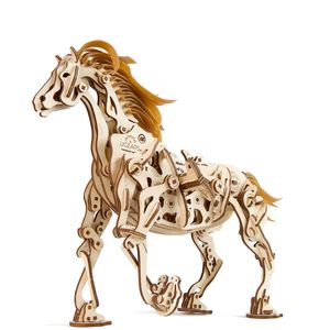 UGEARS - Modelo de madera de caballo mecánico para montar trenzado 3D para adultos y adolescentes