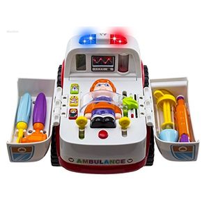 Toddlers Ambulance Medical Kits Toy - Único sonido musical y Euipment Rescue Vehicle Bump - Go by Hanmun
