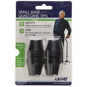 Drive médico pequeño base quad caña tips color negro