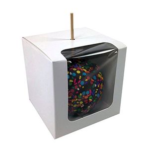 Avenida gato negro 4x4x4 blanco con ventana caja de manzana paquete de 10