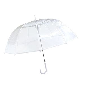 SMATI Stick Umbrella Clear Bubble Canopy Big Size 12 Costillas de fibra de vidrio a prueba de viento Auto abierto Ver a través de