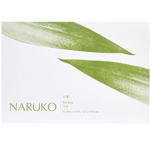 Naruko Tea Tree Shine Control y Blemish Clear Mask, 8 Count
