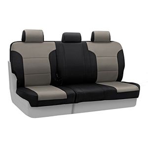 Coverking Custom Fit trasero 6040 asiento de banco cubierta para ciertos modelos de Honda Fit Neosupreme carbón de leña con lados negros