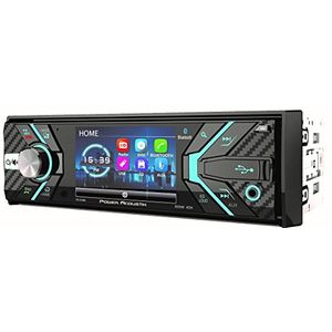 POWER ACOUSTIK 348B 1DIN CDMP3 Receptor AMFM con Bluetooth 40 y Desmontable 32 LCD Negro