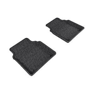 3D MAXpider Segunda fila Custom Fit Alfombra de piso AllWeather para ciertos modelos Audi A8L Classic Carpet Gray
