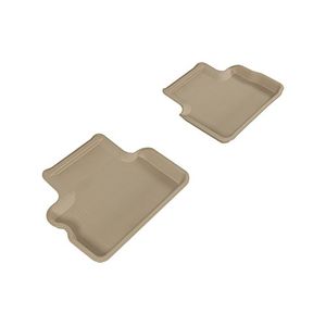 3D MAXpider Segunda fila Custom Fit AllWeather Floor Mat para ciertos modelos de MINI Clubman Kagu Rubber Tan