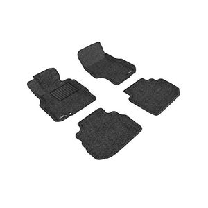3D MAXpider Complete Set Alfombra de piso Custom Fit para ciertos modelos Infiniti M35 Classic Black Alfombra
