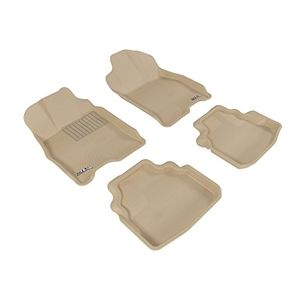 3D MAXpider L1BC01701502 Juego completo Alfombra de piso AllWeather adaptable para ciertos modelos Buick Lucerne Kagu Rubber Tan