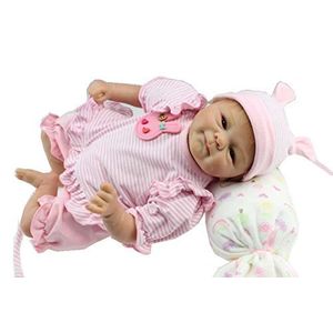 iCradle Reborn Baby Doll Soft Silicone 18 45 cm Realista Realista Reborn Baby Girl Realistic Newborn Dolls Toddler Regalo de Navidad Free Magnet Pacif
