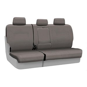 Coverking Custom Fit trasero 6040 asiento de banco cubierta para ciertos modelos de Toyota Tundra Polycotton taladro medio gris