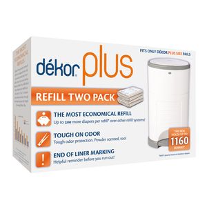 Dekor más recambios cubo de pañales | Sistema de recarga más económica | Rápido y fácil de reemplazar | No predefinidas bolso tamaño – sólo lo que nec