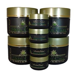 Infinita aloe fragancia de almizcle edición especial de cuidado de la piel 4 frascos de 8 oz más una bonificación 4 tarros de viaje infinitealoe 05 05