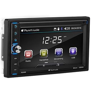 Planet Audio P650MB Doble Din Pantalla táctil Bluetooth MP3USBSD AMFM Estéreo de automóvil Sin CDDVD 65 Pulgadas Monitor LCD digital Control remoto in