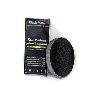 Shills Blackhead Remover, Deep Cleaning Mask Black, Purifying Skin Cleansing, Blackhead Suction Peeling Máscara, con Konjac Activated Charcoal Sponge