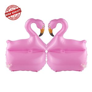 lafala Flamingo natación brazo bandas para niños inflable mangas para aprender a nadar seguro flotadores (rosa)