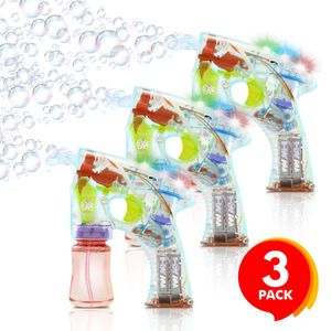 ArtCreativity - Pistola de burbujas (juego de 3), diseño ligero y mediano, ideal para el verano o para hacer entretenimiento, ideal como regalo para n
