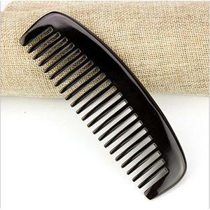 Exquisito peine del pelo de cuerno de buey natural 100% hecho a mano calidad premium antiestático peine sin mango