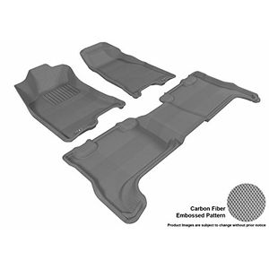 3D MAXpider Complete Set Alfombra de piso AllWeather de ajuste personalizado para ciertos modelos Chevrolet Colorado Kagu Rubber Grey