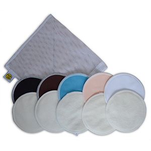 Orgánico almohadillas para orejas de lactancia de bambú 10 unidades con bolsa para la colada  ultra suave ofrece una buena protección contra filtracio
