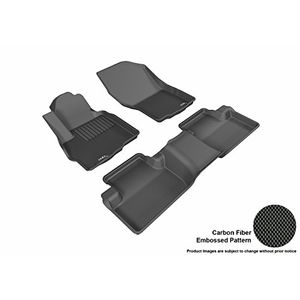 3D MAXpider All 2 Row Custom Fit Alfombra de piso para ciertos Mitsubishi Outlander Sport Models Kagu Rubber Black