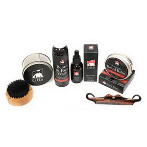 Cepillo para polvo para barba con sintético de nylon y travel estaño con col conk alto postre breeze  aceite de barba lavar barba y gbs bigote peine