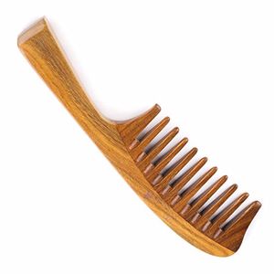 Peine de peine Breezelike para desenredar - Peine de sándalo de diente ancho - Peine de madera natural de 8 "de gran tamaño para mujeres