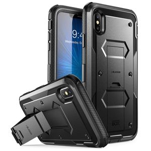 Armorbox - Carcasa para iPhone Xs Max (incluye protector de pantalla) [cuerpo completo] [protección resistente] [función atril] Carcasa para iPhone Xs