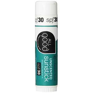 All Good Organic Sunscreen - Protector solar de óxido de zinc para rostro, nariz y orejas - Coral Reed Safe - Resistente al agua - SPF 30 (.6 oz) (Sin