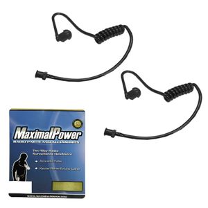 2 unidades FBI estilo negro Twist on Tubo acústico de repuesto para Two-way radio Headsets por MaximalPower –
