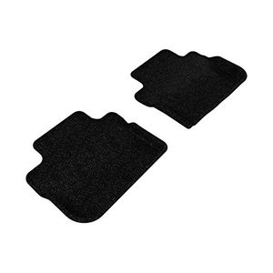 3D MAXpider Segunda fila Custom Fit Alfombra de piso AllWeather para ciertos modelos Cadillac CTS Classic Carpet Black