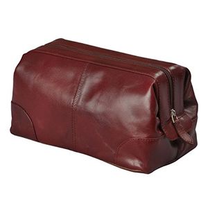 Kit de aseo para hombres Kit Dopp de Bayfeild BagsGlossy Leather Kit de afeitado vintage Travel and Medicine Bag 10x5x5 burgandy