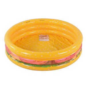 Inflable Piscina, colorido impresión, hamburguesa piscina, 45 inches 3-Ring piscina, piscina inflable para niños