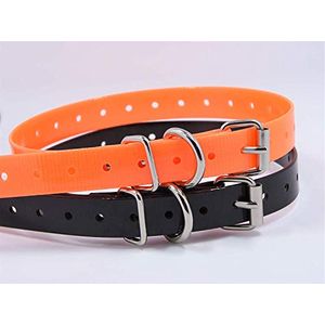 Paquete de 2 correas de repuesto para el perro de entrenamiento y el cuello de poliuretano termoplástico hebilla de 34 pulgadas compatible con garmin