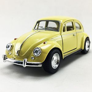 Volkswagen VW Classic Beetle bug Yellow Color Kinsmart 1:32 Die-Cast, Modelo, Juguete, Coche, Coleccionables, Colección, Regalo