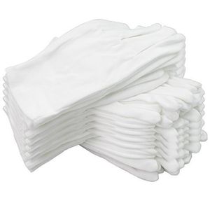 Ishua 12 Pares Guantes De Algodón Blanco Guantes De Prote...